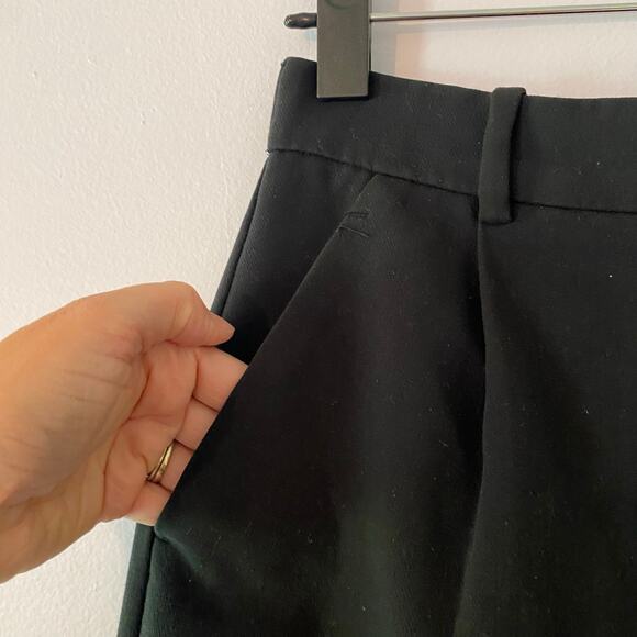 Abercrombie & Fitch Black Pleated Straight Leg Trousers Dress Pants Women size 2 - Picture 6 of 14